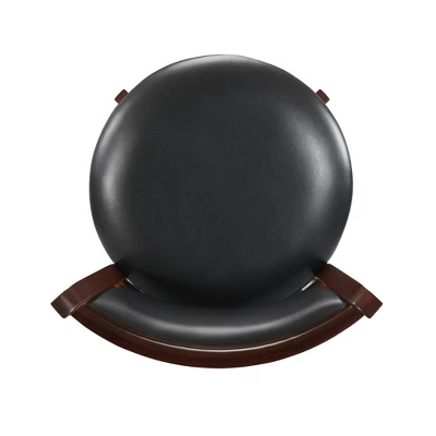 29" Piacenza Swivel Faux Leather Barstool Black - Inspire Q 6 29" Piacenza Swivel Faux Leather Barstool Black - Inspire Q - Image 4