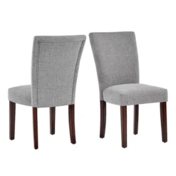 Set Of 2 Quinby Upholstered Parson Dining Chairs - Inspire Q -Inspire Q GUEST 6570300e 507e 4b19 b34d 3b41300e7f95