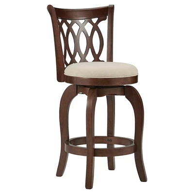 24" Parma Swivel Counter Height Barstool Wood - Inspire Q 7 24" Parma Swivel Counter Height Barstool Wood - Inspire Q - Image 5