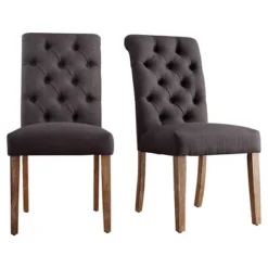 Set Of 2 Gramercy Button Tufted Dining Chair Wood - Inspire Q 18 Set Of 2 Gramercy Button Tufted Dining Chair Wood - Inspire Q -Inspire Q GUEST 67ad5df7 71cc 4963 8e31 caa0af1201ad