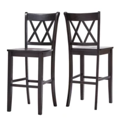 Set Of 2 29" South Hill Double X Back Barstools - Inspire Q -Inspire Q GUEST 69124163 65b9 4dc4 9417 e8b5fc20ddc2