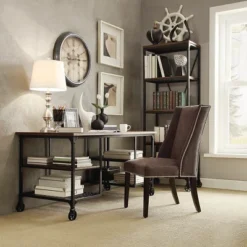 Merida Mixed Media Writing Desk Black - Inspire Q -Inspire Q GUEST 6a1c0723 494d 4419 82ce e5ba628c249f