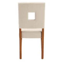 Set Of 2 Troy Upholstered Fabric Keyhole Dining Chairs - Inspire Q -Inspire Q GUEST 6a8cf814 731e 4fc4 88cb 017b923bab9d