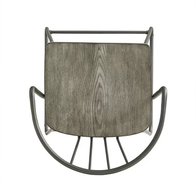 Set Of 2 24" Nowell Iron Finish Counter Height Barstools Gray - Inspire Q 7 Set Of 2 24" Nowell Iron Finish Counter Height Barstools Gray - Inspire Q - Image 5