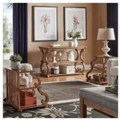 Ravenswood Carved Detail Console Table - Inspire Q® -Inspire Q GUEST 6b923900 bcb3 48e1 9d9d 82e9bdecbef1