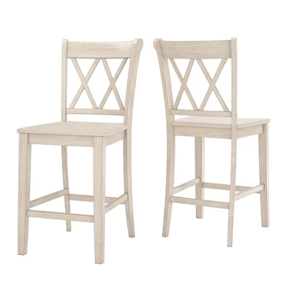 2pk 24" South Hill Double X Back Counter Height Barstools - Inspire Q 11 2pk 24" South Hill Double X Back Counter Height Barstools - Inspire Q - Image 9