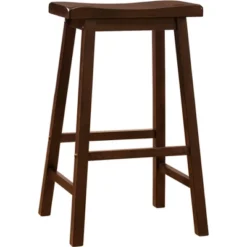 Set Of 2 29" Watkins Saddle Seat Backless Counter Height Barstools - Inspire Q -Inspire Q GUEST 6da01f89 701f 4010 82d2 d4ca47b9c65f
