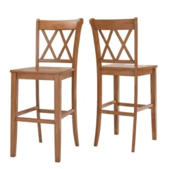 Set Of 2 29" South Hill Double X Back Barstools - Inspire Q -Inspire Q GUEST 6e8b92af 1793 4dcb 9fa3 24ab4ae77e20