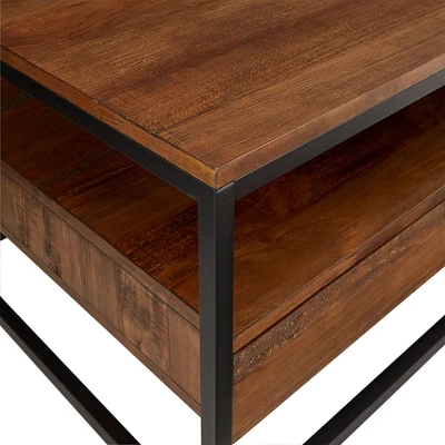 Felicia Rustic Industrial Metal/Wood Coffee Table Brown - Inspire Q 7 Felicia Rustic Industrial Metal/Wood Coffee Table Brown - Inspire Q - Image 5