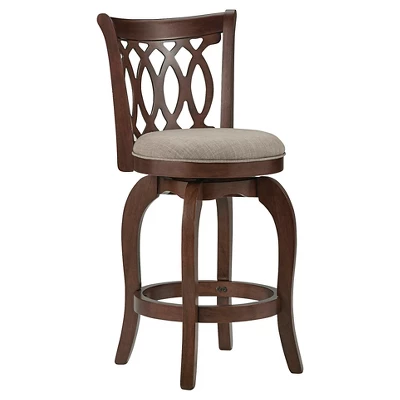 24" Parma Swivel Counter Height Barstool Wood - Inspire Q 6 24" Parma Swivel Counter Height Barstool Wood - Inspire Q - Image 4