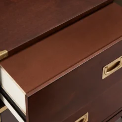 Borden Campaign 3-Drawer Nightstand - Inspire Q -Inspire Q GUEST 7368eb0e 3ab9 409d bec5 f85b6e9ecda1