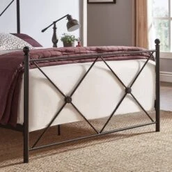 Queen Nelley Double X Bed Black - Inspire Q -Inspire Q GUEST 74973ebe e04b 4299 9d51 0e040b8add43