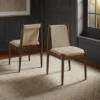 Set Of 2 Mckinley Walnut Finish Cocoa Fabric Dining Chairs Walnut - Inspire Q -Inspire Q GUEST 753882d8 ab54 48da b611 d9963dc887aa