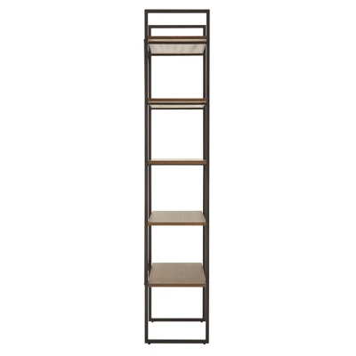 Nathyn 5 Shelf X Back Metal Post Bookshelf - Inspire Q 5 Nathyn 5 Shelf X Back Metal Post Bookshelf - Inspire Q - Image 3