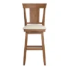 29" South Hill Panel Back Wood Swivel Height Barstool - Inspire Q -Inspire Q GUEST 765759ea 595d 401e 9174 f8e9aeb0070c