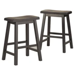 Set Of 2 24" Vinton Counter Height Barstools Wood - Inspire Q -Inspire Q GUEST 77dab491 513e 4439 98b3 ee8a10016a14