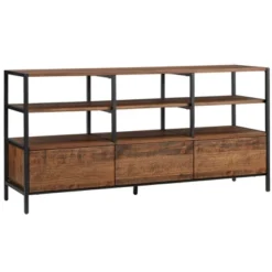 Felicia Rustic Industrial Metal/Wood TV Stand Console Table - Inspire Q -Inspire Q GUEST 7bdf5311 b17e 42ac 8c54 3c9611e142db