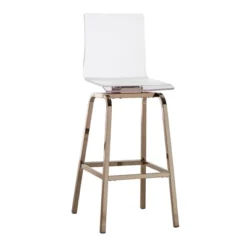Set Of 2 29" Alta Modern Barstools Champagne Gold - Inspire Q -Inspire Q GUEST 7f167aad bc0e 43ed abc6 5c9a972ddf12