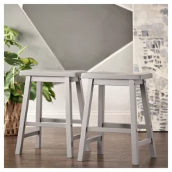 Set Of 2 24" Vinton Counter Height Barstools Wood - Inspire Q -Inspire Q GUEST 7fc5257a 9204 433a 8fc1 83369e038514