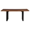 Hartwell Rustic Live Edge Wood And Metal Dining Table Brown - Inspire Q -Inspire Q GUEST 8076014b 2f6c 45b2 b94f a31664824a51