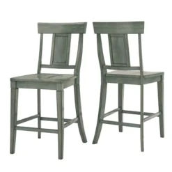 Set Of 2 24" South Hill Panelled Back Counter Chair - Inspire Q -Inspire Q GUEST 8244fa87 db44 4d85 a63e 15f0207ba04f