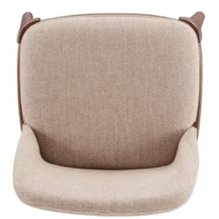 Set Of 2 Kaiden Upholstered Side Chairs With Walnut Legs Brown - Inspire Q -Inspire Q GUEST 83d1d99d e078 4d65 baf6 2213613cfa52