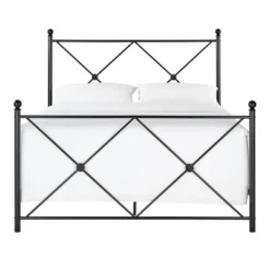 Queen Nelley Double X Bed Black - Inspire Q -Inspire Q GUEST 85865dff cfe1 48d1 8387 9292e7ce9a08