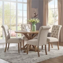 Set Of 2 Gramercy Button Tufted Dining Chair Wood - Inspire Q 16 Set Of 2 Gramercy Button Tufted Dining Chair Wood - Inspire Q -Inspire Q GUEST 8784fd8c c107 49e3 8bc4 6917d29b8de4