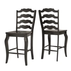 Set Of 2 24" South Hill French Ladder Back Counter Chairs - Inspire Q -Inspire Q GUEST 891b3e5c 5fc1 41e8 9d20 2dba8df6fe6d