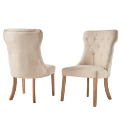 Set Of 2 Amiford Button Tufted Hourglass Dining Chair - Inspire Q -Inspire Q GUEST 891fae42 9b78 43f6 8c47 a53b63c05d3c