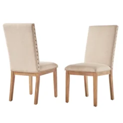 Set Of 2 Amiford Nailhead Accent Dining Chair - Inspire Q -Inspire Q GUEST 8a75b9d0 ef85 4dc2 936f ed26fd5f81ae