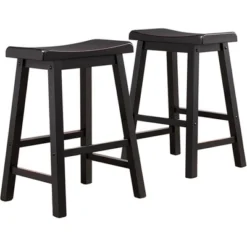 Set Of 2 24" Watkins Saddle Seat Backless Counter Height Barstools - Inspire Q 17 Set Of 2 24" Watkins Saddle Seat Backless Counter Height Barstools - Inspire Q -Inspire Q GUEST 8c49b3c3 5342 4af2 bb28 fda499d870dc
