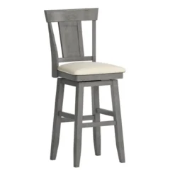 29" South Hill Panel Back Wood Swivel Height Barstool - Inspire Q -Inspire Q GUEST 8c82bd28 5691 4496 9313 8c7ec59520a6
