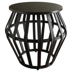 Pelham Drum Accent Table Black - Inspire Q