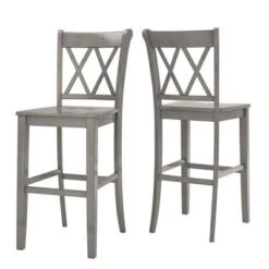 Set Of 2 29" South Hill Double X Back Barstools - Inspire Q -Inspire Q GUEST 8e4839c4 4a79 4858 8d43 7de5e05d51f5