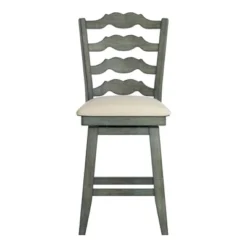 24" South Hill French Ladder Back Swivel Counter Height Chair - Inspire Q -Inspire Q GUEST 920fbdcf 6562 48c7 af06 2875abbf0a54