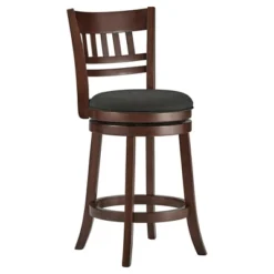 Wolcott Swivel 24" Counter Height Barstool - Charcoal Heather - Inspire Q -Inspire Q GUEST 9218fd4d 0012 4890 b683 0da3dbf1667b
