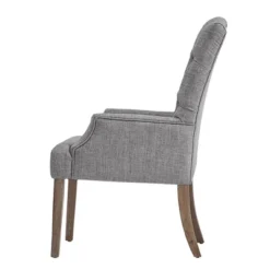 Raghnaid Distressed Tufted Linen Dining Chair - Inspire Q -Inspire Q GUEST 98434de4 deb4 4904 befe 61b96ef649ce