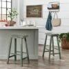 Set Of 2 29" Chimney Hill Saddle Barstools - Inspire Q