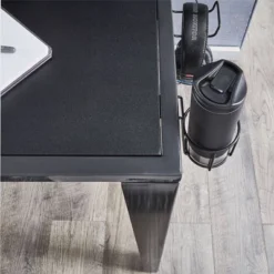 Juneau Metal Computer Desk With USB Charging Port And Adjustable Shelf Gray - Inspire Q -Inspire Q GUEST 9b4b2d48 9170 446c bc5b 62fa3e60b90b