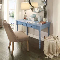 Elliott Wood Writing Desk With Drawers - Inspire Q -Inspire Q GUEST 9d4fbbfa 22d6 41be bbd8 d14257aeaaed