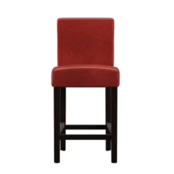 2pk 24" Vermont Faux Leather Counter Height Barstools Red - Inspire Q -Inspire Q GUEST 9f10e899 df66 4146 af4d bd66cf774978