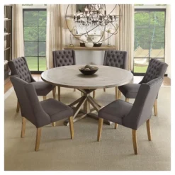 Sierra Round Dining Table Wood Brown - Inspire Q -Inspire Q GUEST 9f59e85e b64a 4e39 aec5 1f56e89c2be9