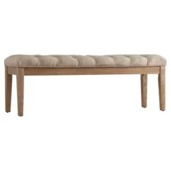 Beechhurst Button Tufted Bench Wood - Inspire Q 15 Beechhurst Button Tufted Bench Wood - Inspire Q -Inspire Q GUEST a354b6e7 c236 411c 87d8 571cbf2c742a
