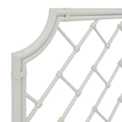 Queen Brinley Geometric Mosaic Metal Bed White - Inspire Q -Inspire Q GUEST a4022264 3583 481b 9a4d ddea868ce9cc