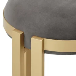 Lepape Upholstered Bench Gray Velvet - Inspire Q -Inspire Q GUEST a4607be8 e30b 40aa bc50 da2225ba35a6