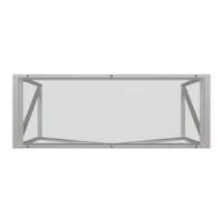 Severin Glass Top Brushed Nickel Sofa And Table Silver - Inspire Q -Inspire Q GUEST a51d2606 8038 4e61 8ea3 c772af920e71