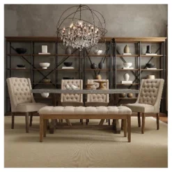 Beechhurst Button Tufted Bench Wood - Inspire Q 12 Beechhurst Button Tufted Bench Wood - Inspire Q -Inspire Q GUEST a5798c34 d24a 4bdd b390 27640ffc68d8