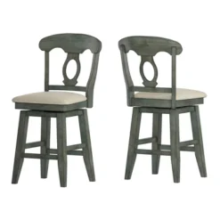 24" South Hill Napoleon Back Swivel Counter Height Chair - Inspire Q -Inspire Q GUEST a57a755e 8aea 4c78 8045 2ae40b661ad4