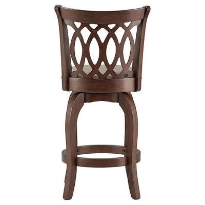 24" Parma Swivel Counter Height Barstool Wood - Inspire Q 4 24" Parma Swivel Counter Height Barstool Wood - Inspire Q - Image 2